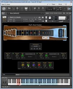 Midi pedal steel guitar screenshot presets main tab